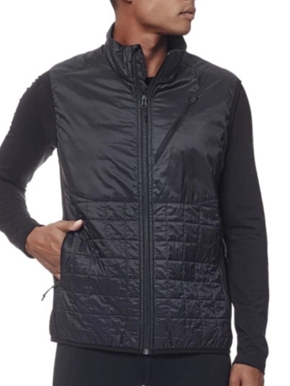 ICEBREAKER Helix Merinoloft Vest Full Zip Men’s Size S Black Gorpcore Quilted